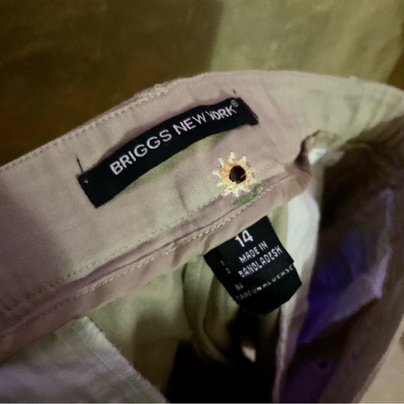 Briggs New York Embroidered Sunflower Cropped Chinos - Picture 4 of 5